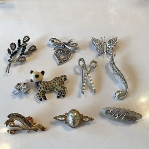 10 Beautiful Vintage Brooches from 1950 from my Grandmother ♥️